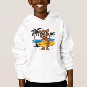 Camiseta Impressão do Urso Surfista Whimsic Praia de Verã