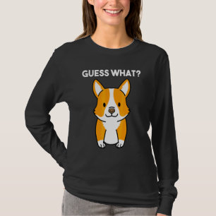 Camiseta Impressão Dupla Lado Adivinha Que Bumbum De Corgi!