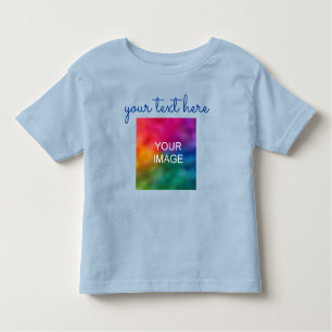 Camiseta Impressão duplo Adicionar Texto Carregar Foto Azul