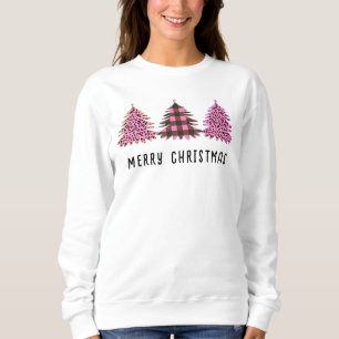 Camiseta Impressão e Xadrez de animais cor-de-rosa da árvor