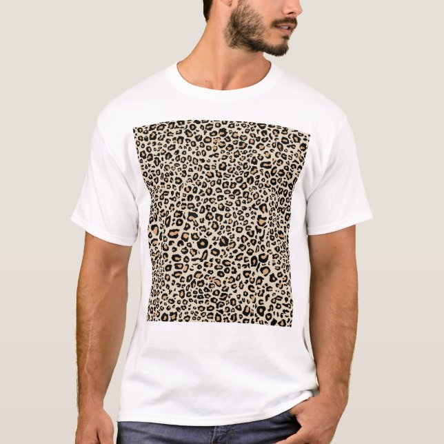 Camiseta Impressão em animais leopardo (Frente)