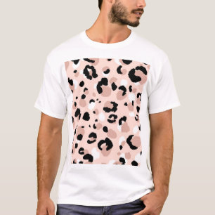 Camiseta Impressão em animais-leopardo Abstrato moderno
