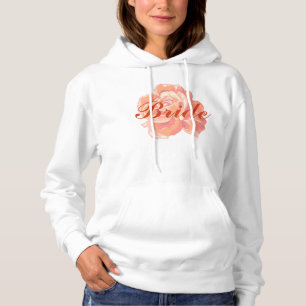 Camiseta Impressão floral de rosa laranja