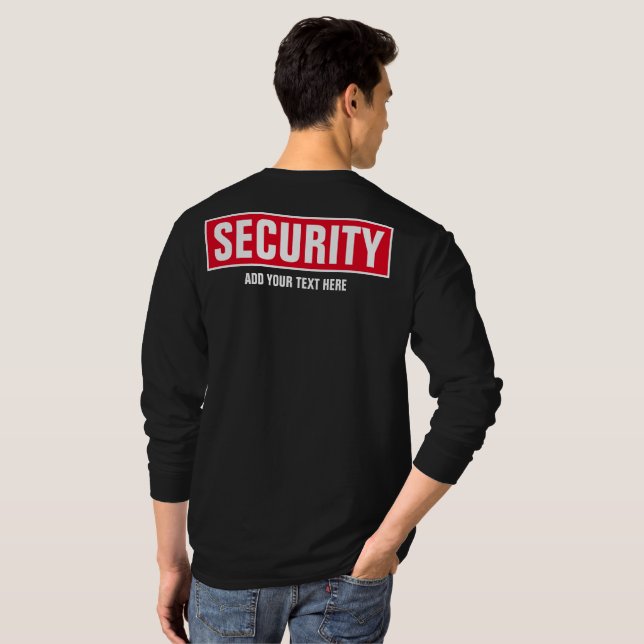 Camiseta Impressão frontal e traseiro Personalizar seguranç (Parte Traseira Completa)