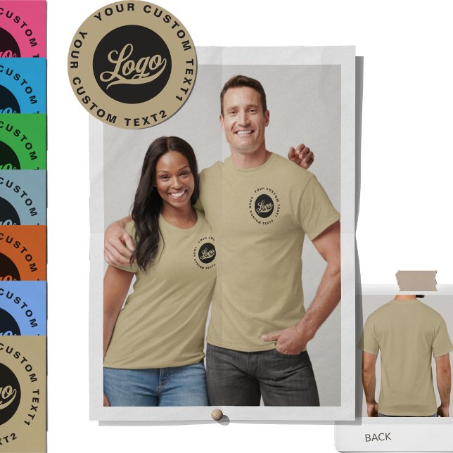 Camiseta Impressão frontal. Logotipo comercial +DarkText II (Criador carregado)