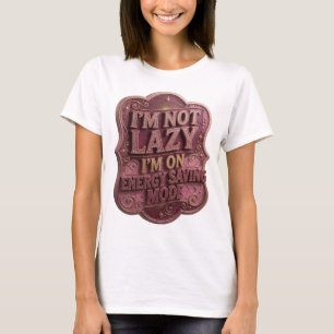 Camiseta Impressão Gold NÃO ESTOU COM PREGUIÇA ESTOU NO MOD