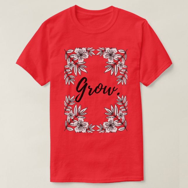 Camiseta Impressão gráfico Floral do Grow (Frente do Design)