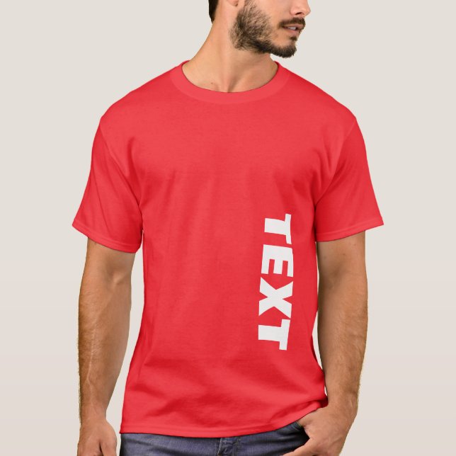 Camiseta Impressão grande de de frente duplo Texto de letra (Frente)