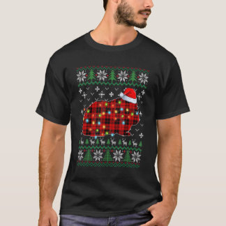 Camiseta Impressão-guincho Luzes de Natal