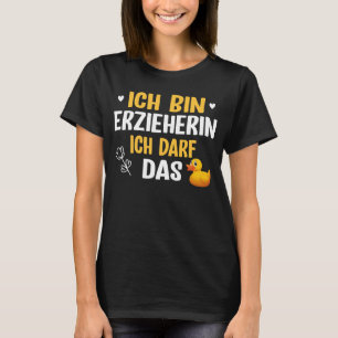 Camiseta Impressão invertida - caixa ich Erzieherin ich kan