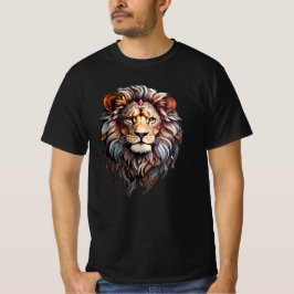 Camiseta Impressão majestoso de leão de borda a ponta