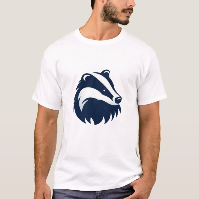 Camiseta Impressão Minimalista de Badger Cugado (Frente)