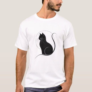 Camiseta Impressão minimalista de silicone preto