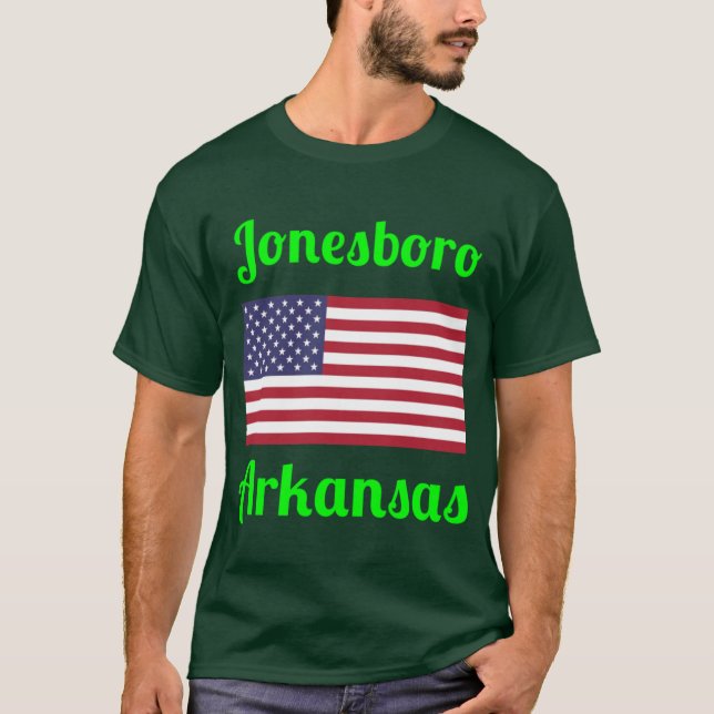 Camiseta Impressão Na moda Jonesboro Arkansas (Frente)