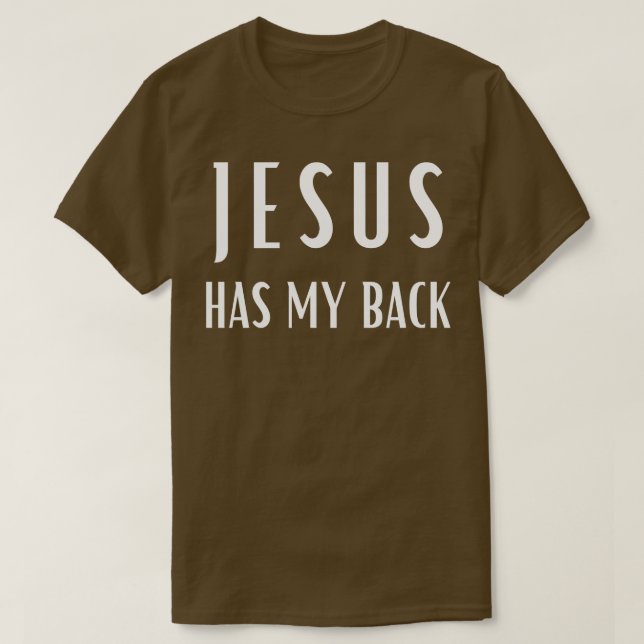 Camiseta Impressão na parte de trás Jesus tem o meu present (Frente do Design)