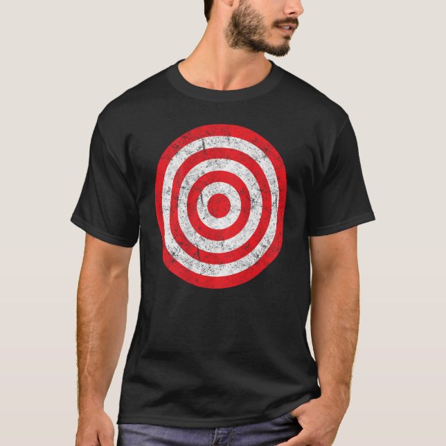 Camiseta Impressão na parte traseira Vintage Bullseye Targe (Frente)