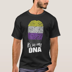 Camiseta Impressão Não Binária Está no Meu Dna Lgbtq