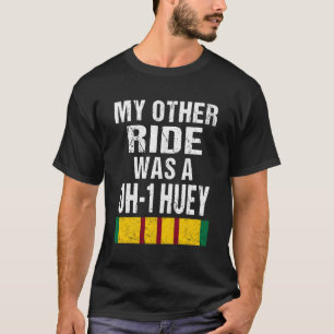 Camiseta Impressão no Vietnã, Veterano Biker Uh-1 Huey Heli