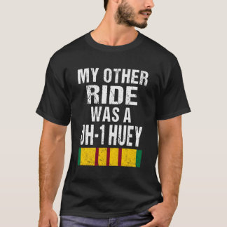 Camiseta Impressão no Vietnã, Veterano Biker Uh-1 Huey Heli