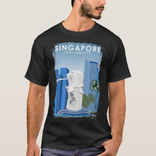 Camiseta Impressão Poster de viagens de Arte da Cidade de S