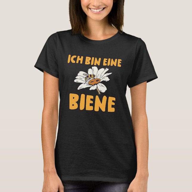 Camiseta Impressão preta sou abelha para apicultores e abel (Frente)