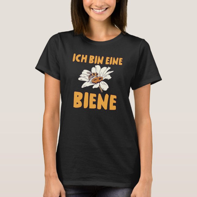 Camiseta Impressão preta sou abelha para apicultores e abel (Frente)