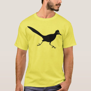Camiseta Impressão preto do pássaro do Roadrunner