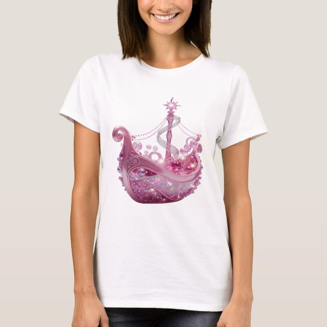 Camiseta Impressão PRINCESA COROA de Prata Moderna (Frente)