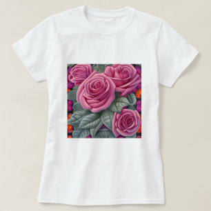 Camiseta Impressão Rosa Rosa Rosa Rosa, Grande Vitoriano Pa