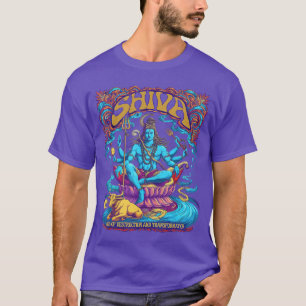 Camiseta Impressão Shiva Deus Hindu Homens Mulheres Espirit