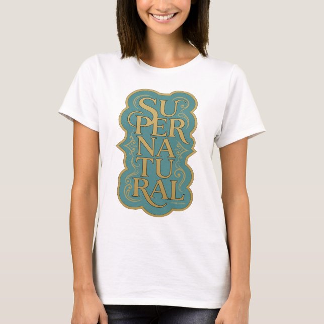 Camiseta Impressão SUPER NATURAL Iconic Gold (Frente)