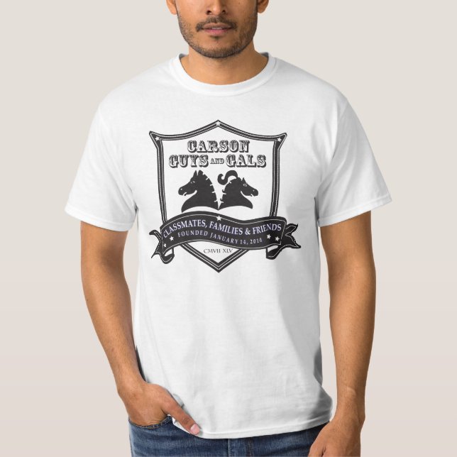 Camiseta Impressão T-Branco $12,95 da parte anterior dos (Frente)
