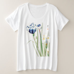 Camiseta IMPRESSÃO-T-Shirt SIMPLES IRIS JAPONÊS