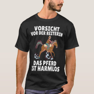 Camiseta Impressão Traseira Cuidado com o cavaleiro o caval