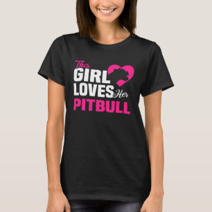 Camiseta Impressão traseira Esta garota ama seu cachorro Pi