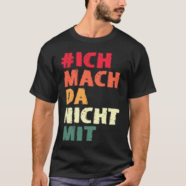 Camiseta Impressão traseira Ich mach da nicht mit Own Minun (Frente)