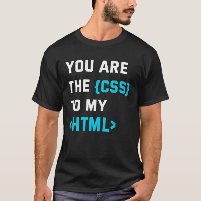 Camiseta Impressão traseira você é o CSS para o meu html (Frente)