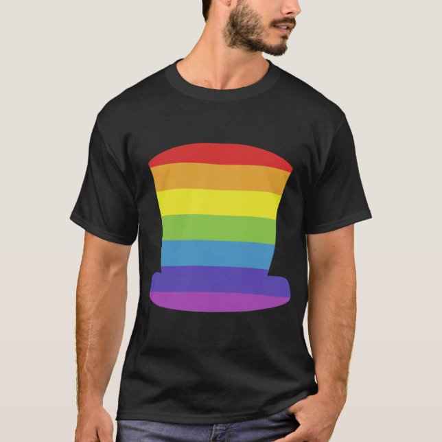 Camiseta Impressão única Rainbowophat retrô (Frente)