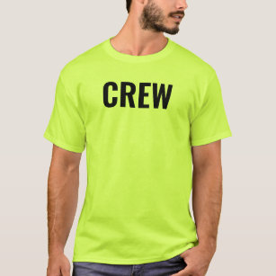 Camiseta Impressão verde de segurança para tripulantes