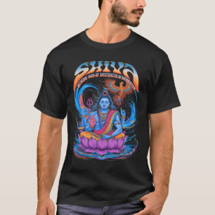 Camiseta Impressão Vintage Shiva Deus Hindu Espiritual