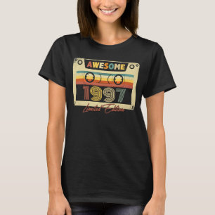 Camiseta Impressionante 1997 Cassete Retro 26º B dia 26 Yea