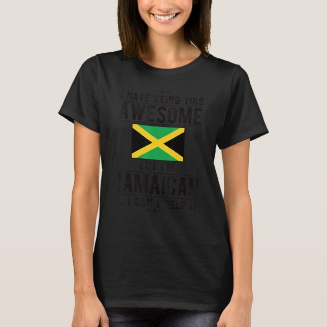 Camiseta Impressionante bandeira jamaicana Jamaica Roots (Frente)