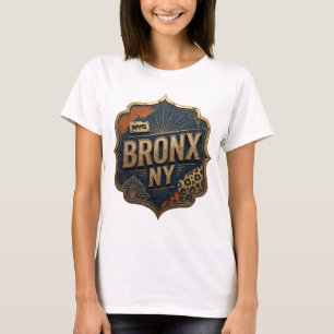 Camiseta Impressionante BRONX NY Dourado Impressão