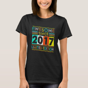 Camiseta Impressionante De 5 Anos Desde 2017, Aniversário D