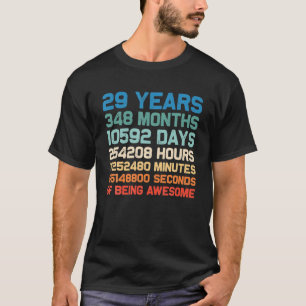 Camiseta Impressionante Edição Limitada Vintage 29th, de 29