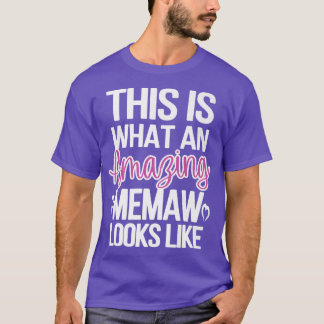 Camiseta Impressionante Memaw Avó Apreciação