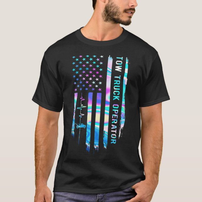 Camiseta Impressionante operador de caminhonete americano F (Frente)