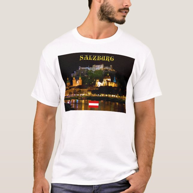 Camiseta Impressionante! Salzburgo Áustria com pavilhão (Frente)