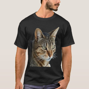 Camiseta Impressionante Tabby Cat Pet Retrato Marrom