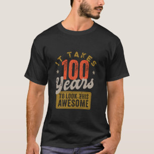 Camiseta Impressionante Vintage de 100 anos 100º aniversári